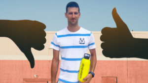 Djokovic wirbt für waterdrop. © waterdrop / Canva
