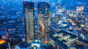 Hauptquartier der Deutsche Bank in Frankfurt. © Canva Pro