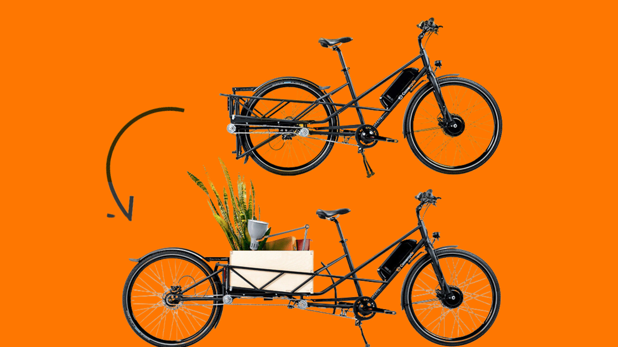 Convercycle: In wenigen Handgriffen vom Citybike zum Lastenrad