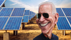 Karikatur von Joe Biden. © DonkeyHotey (CC BY 2.0) / Canva