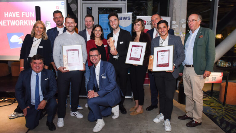 Die Gewinner der Retail Startup Night 2023. © Handelsverband