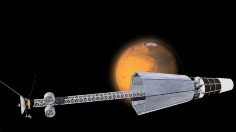 Mögliches Atom-betriebenes Raumschiff der Zukunft. © Lockheed Martin