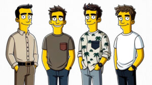 Das Team von Ahoi Kapptn! in der Simpsons-Interpretation von Dall-E. © Ahoi Kapptn
