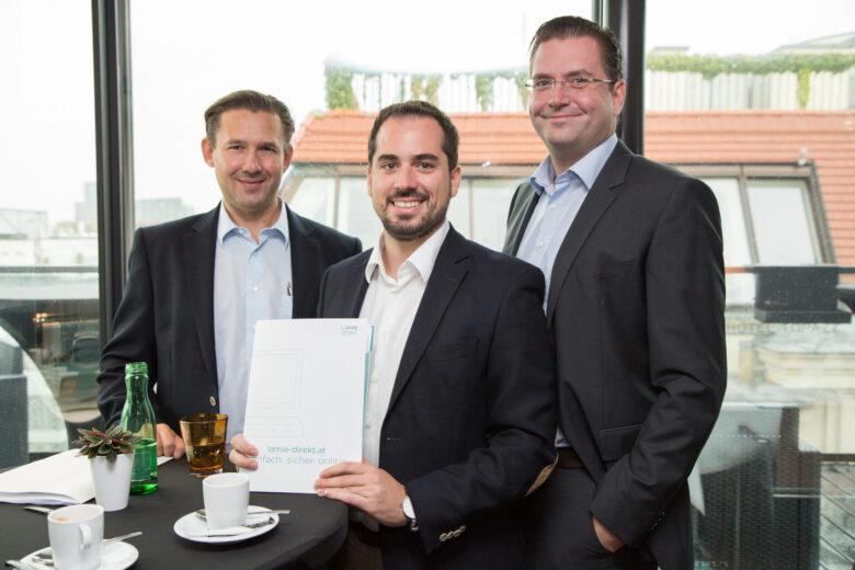 CEO Christian Pedak, VP Product Management Thomas Aumayr und CRO Roland Pedak von LAMIE. © LAMIE