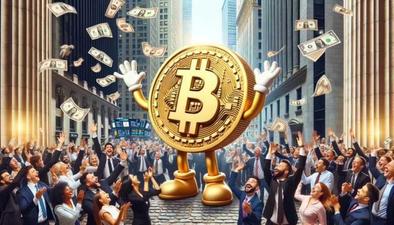 Bitcoin wird an der Börse bejubelt. © Trending Topics / Dall-E