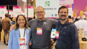 globezero.ai ist eines von 7 nominierten österreichischen Impact-Startups am WebSummit. Das Gründerteam besteht aus: Vera Matisovits, Stefan Kummert und Alexander Thiede. © Trending Topics