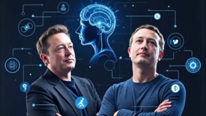 Während Elon Musk schon ein fixes Amt in Trumps Regierungskreis bekleidet, muss Mark Zuckerberg noch abwarten, ob er zum KI-Berater ernannt wird. © GROK / Trending Topics