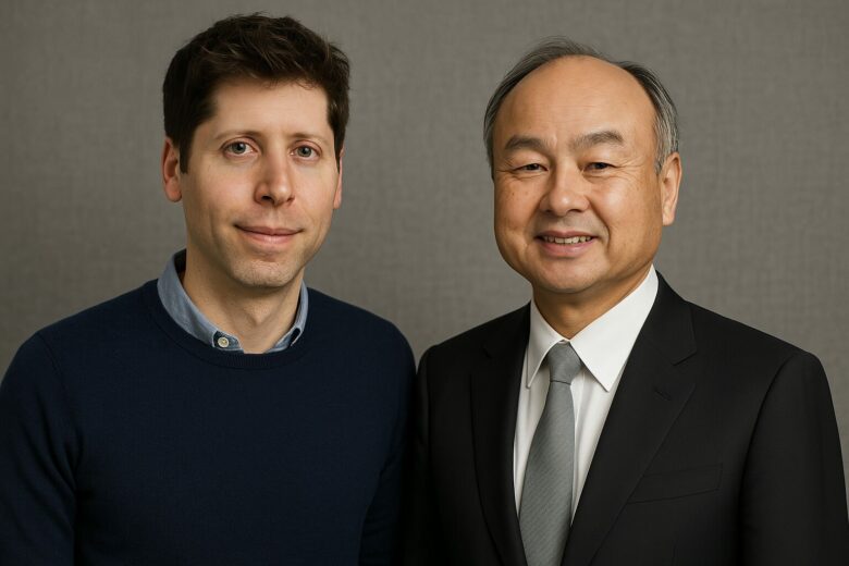 OpenAI CEO Sam Altman und Softbank CEO Masayoshi Son, KI-generiert. © ChatGPT