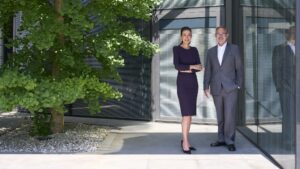 Der Vorstand der Greiner AG: CEO Saori Dubourg und CFO Hannes Moser © Greiner AG / Michaela Kraus