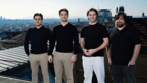 v.l.: Die die vier Lystio-Gründer Mikail Celik, Philipp Attensam, Constantin Weiland und Stefan Wagner. © Lystio