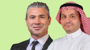 Tareq Amin ist CEO bei Humain, Dr. Yaser Al-Onaizan, ist stellvertretender CEO und Präsident von Humains Data & AI Models Unit. © Humain