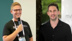 Johannes Braith von Storebox und Jonathan Grothaus von myflexbox. © Storebox / myflexbox