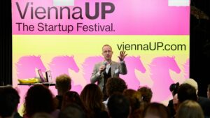 Dominic Weiss beim Smart City SuMMit. © Wirtschaftsagentur Wien / Heinz Tesarek