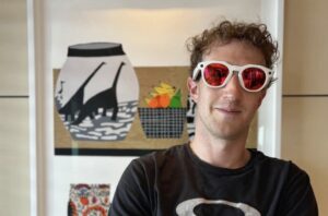 Mark Zuckerberg mit Oakley-Brille. © M. Zuckerberg