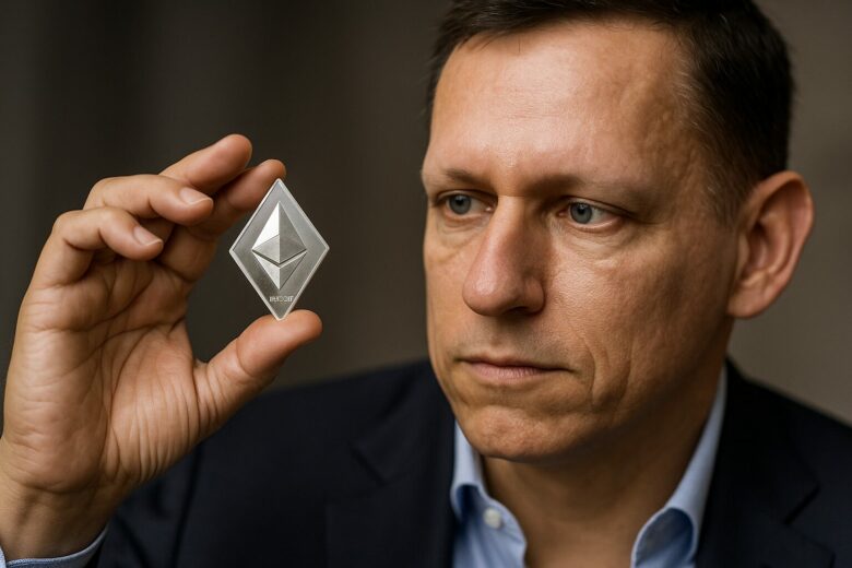 KI-genierter Peter Thiel mit ETH-Token. © Trending Topics via ChatGPT