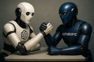 OpenAI vs Anthropic. © Trending Topics via ChatGPT