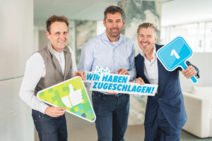 Jürgen Blematl (Director Aurena Tech), Karl Kühberger (Geschäftsführer Aurena) und Andreas Spiegel (Geschäftsführer DRS). © Aurena
