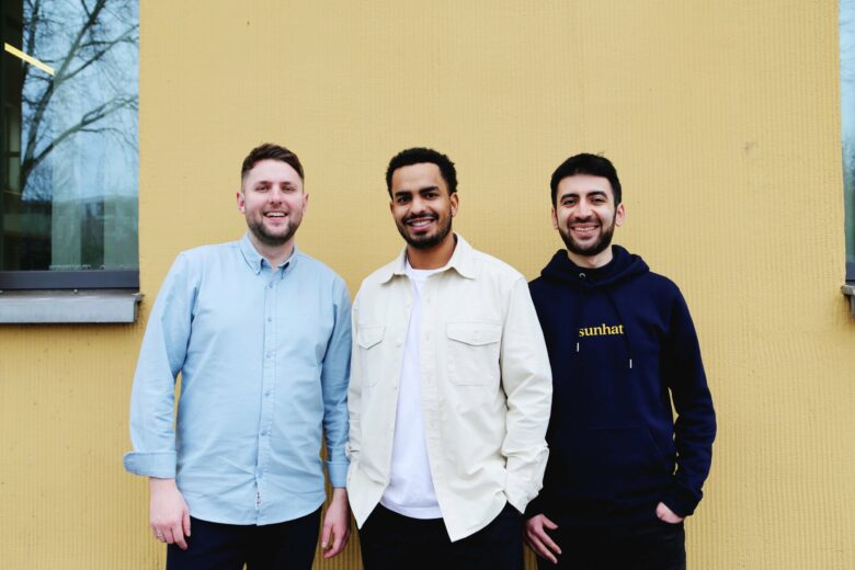 Die Sunhat-Gründer Lukas Vogt, Alexander Behr und Ali Kamalizade. © Sunhat