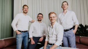 v. l. n. r.: Torge Lahrsen (COO), Daniel Ehnes (CPO), Nicolás Juhl (CEO), Sascha Greve (CTO). © encentive