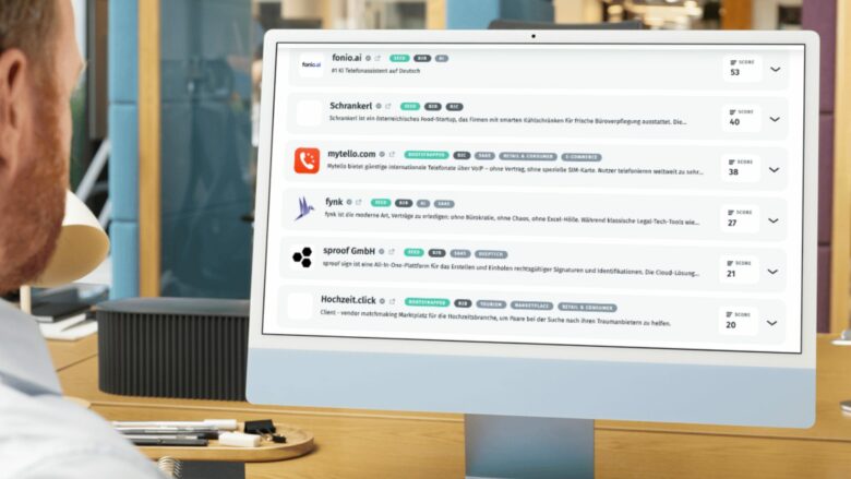 RankMyStartup.com am Screen. © Trending Topics / Canva