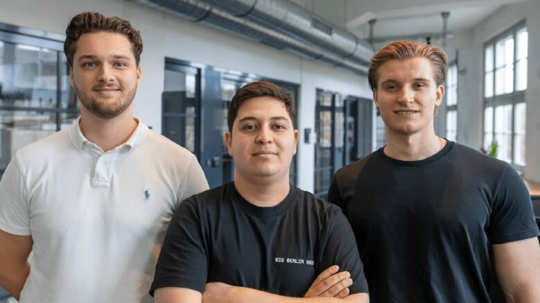 Das Gründerteam von Zentio: Immo Polewka (CCO), Christophe Kafrouni (CTO) und Julian Rose (CEO). © Zentio