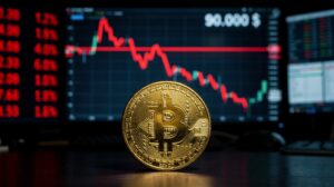 Bitcoin unter 90.000 Dollar. © Flux 2 via Trending Topics