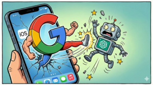 Google kicks ChatGPT out of the iPhone. © Nano Banana Pro / Trending Topics