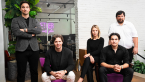 v.l.n.r. Philipp Attensam, Constantin Weiland, Viktoriia Hresko, Mikail Celik, Stefan Wagner. © Lystio GmbH / Stefan Brandstetter