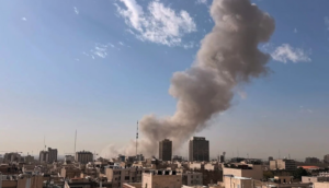 Smoke clouds over Tehran, Iran. © Screenshot