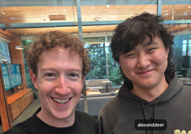 Mark Zuckerberg & Alexandr Wang of Meta. © Zuckerberg