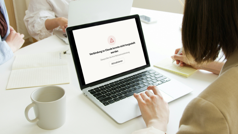 Ausfälle bei Claude. © Mockup by Canva