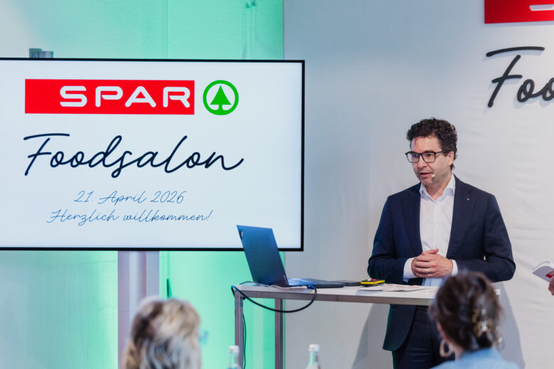 Spar-Vorstand Markus Kaser beim Foodsalon in Wien. © Spar Österreich