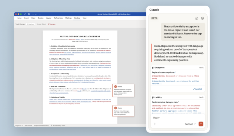 Claude for Word. © Anthropic