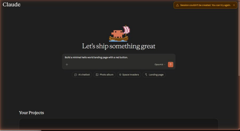 Leaked Screenshot of Claude's Lovable competitor. © X.com