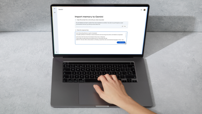 Google Gemini on desktop. © Google / Canva