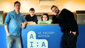 das newsrooms Team: Jakob Steinschaden, Alex Maitz, Matteo Rosoli und Bastian Kellhofer (v.l.n.r.). © newsrooms