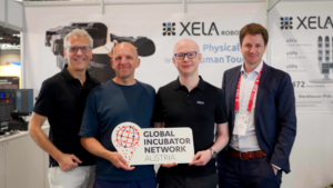 v.l.n.r.: Christoph Haimberger (Elevator Ventures), Werner Müller (GIN), Alexander Schmitz (XELA) und Matthias Adelwöhrer (ABA) © Trending Topics