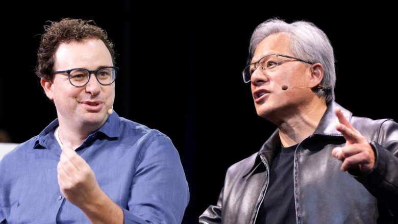 Dario Amodei (Anthropic) vs Jensen Huang (Nvidia). © Kimberly White/Getty Images for TechCrunch / World Economic Forum / Sandra Blaser (CC BY 2.0)