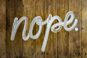 Nope. © Daniel Herron auf Unsplash