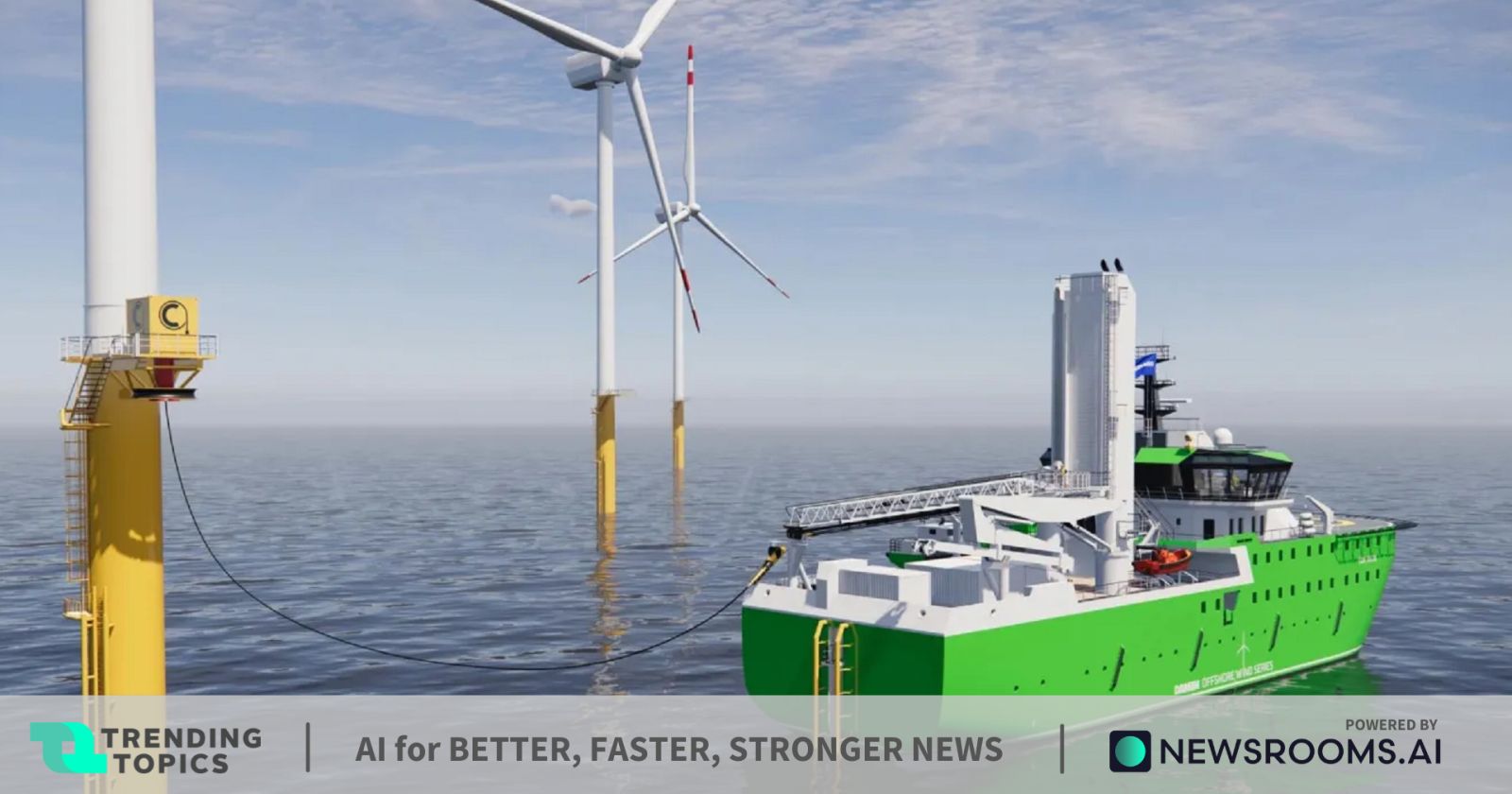Un navire de service électrique se charge d’éoliennes offshore